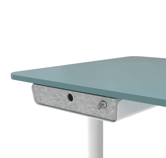 Untertisch Schublade aus R-PET Filz - Clean Desk Policy Tool