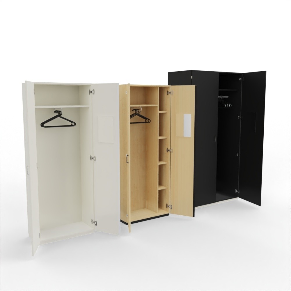 Leuwico "Scube" Garderobenelemente 60 cm, 80 cm 100 cm oder 120 cm breit, 200 cm oder 225 cm hoch