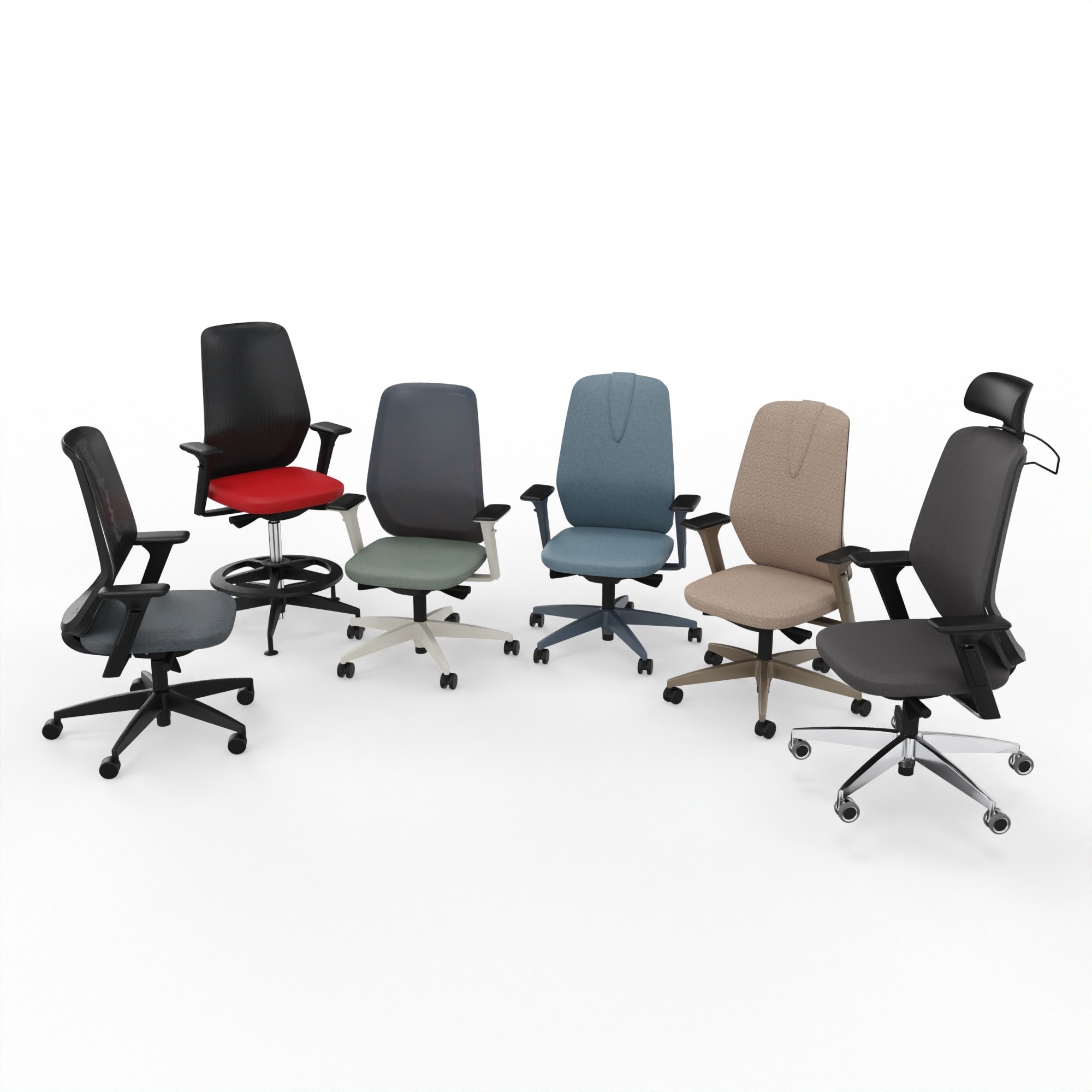 Drabert Drehstuhl "Espera" Modelle, D-1061-DG, D-1061-D und D-1061-DR by Kinnarps