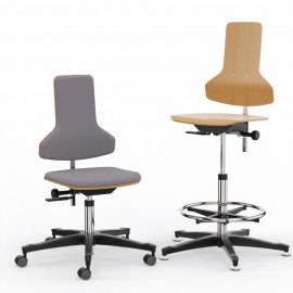 Dauphin Industry Arbeitsstuhl "Tec profile XW", IS 1901 und IS1901_CFR mit Holzgarnitur für Produktion und Werkstatt