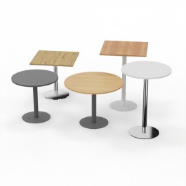 Hammerbacher Besprechungstische, rund oder quadratisch,  74 oder 111 cm hoch