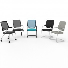 Sedus Beistellstuhl "quarterback" qb-223 und qb-233 mit Vierfuß oder Freischwingergestell