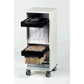 Leuwico "desk-add" mit Vertikalrollladen, 43 cm breit