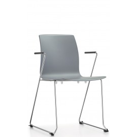 Dauphin Kufenstuhl "Fiore" mit Kunststoffschale oder mit Holzschale;  FI 7500 oder FI 7530