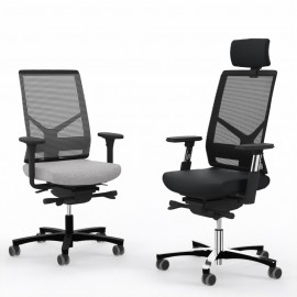 Löffler Drehstuhl "Figo Air" mit Netzrückenlehne