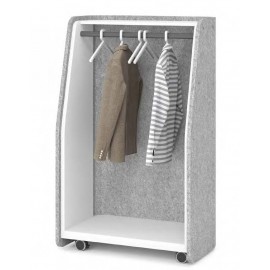 Hammerbacher mobile Garderobe "GWA1" hellgrauer Filz, weisser Innernkorpus. Lieferzeit ca 1 Woche