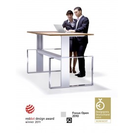 Leuwico Schreibtisch "iMove F" rechteckig Tische, höhenverstellbar (Steh/Sitz)