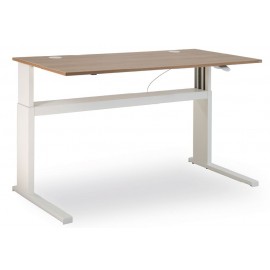 Leuwico Arbeitstisch "iMove S", höhenverstellbar (Steh/Sitz), rechteckige Platten