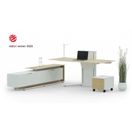 HighOne in weiß glatt /weiß strukturiert, Compactplatte mit weißem Kern, Ahorn furniert