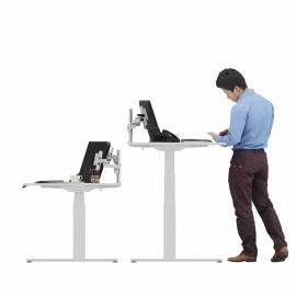 Leuwico Schreibtisch "Spine 2" rechteckig, höhenverstellbar (Steh/Sitz)