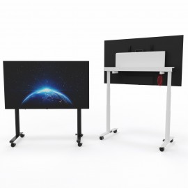 Monitorcaddy, weiß / schwarz