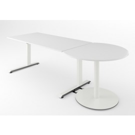 Sedus "se:assist" Ansatztisch halbrund AS60MT-HALFR, feste Höhe Ø 100 cm, 110 cm, 120 cm