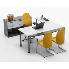 Kinnarps "Serie e one" - 4-Fußgestell, Anbautische