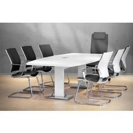 Leuwico "iMove" Konferenzstische, Tonnenform oder rechteckig in fester Höhe und höhenverstellbar