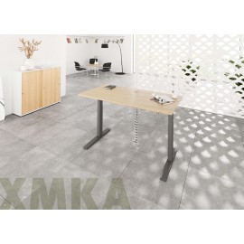 Hammerbacher - Sitz-Steh-Tisch "VXMKA" 70-120 cm, "VXDKB" 64-129 cm - Lieferzeit ca. 1 Woche